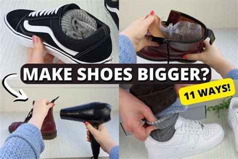 how to make sneakers bigger.